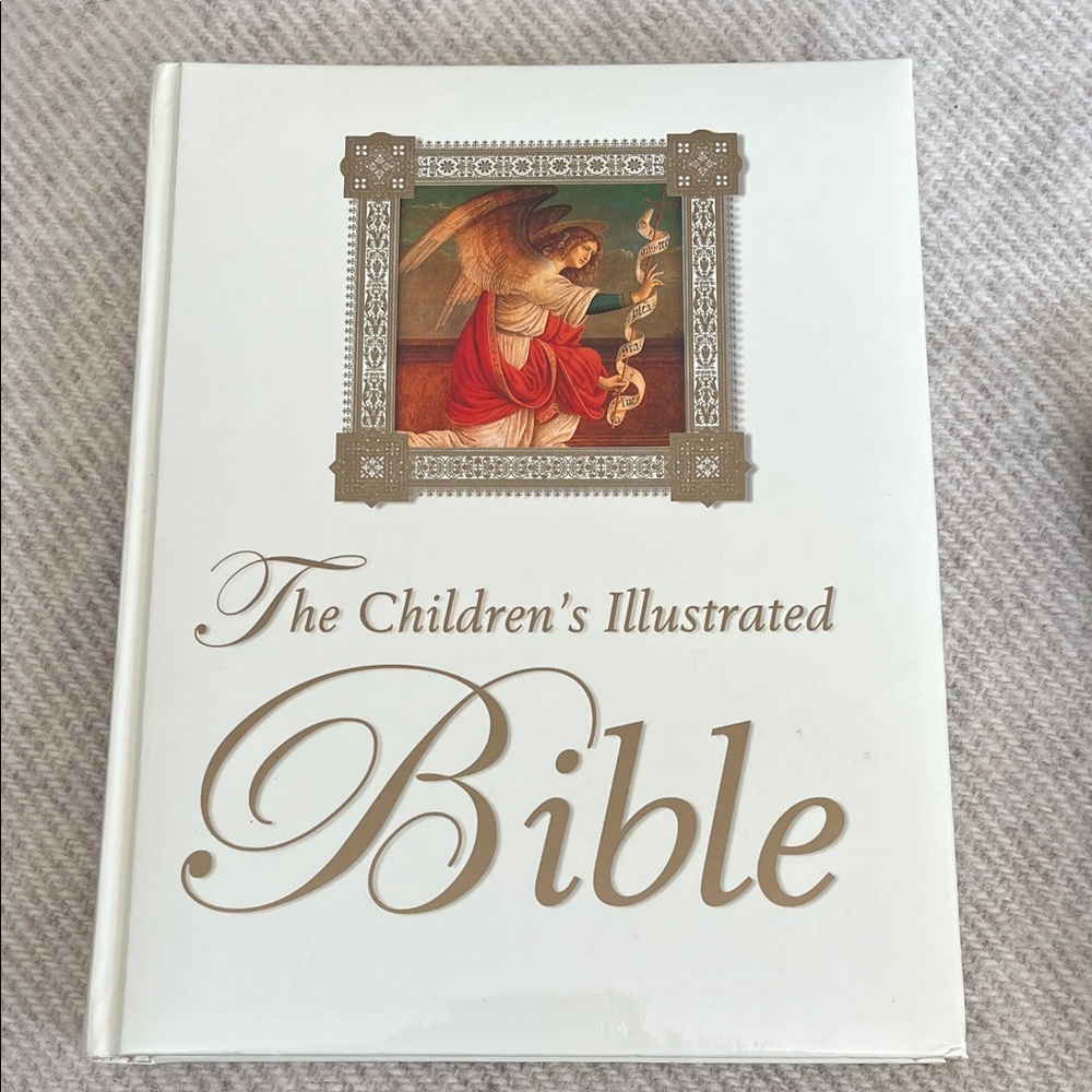 Children's Illustrated Bible - White and Gold